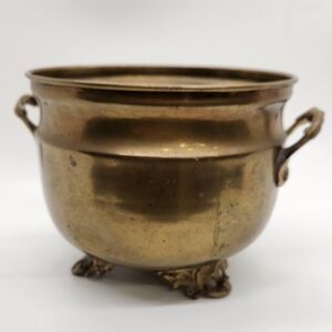 Vintage Brass Planter with Handles